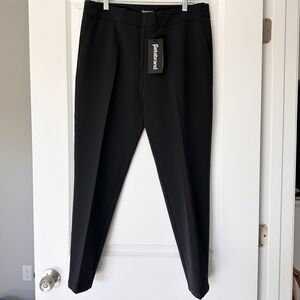 Betabrand Travel Dress Pants Women Size L Black Stretch Career Work NWT